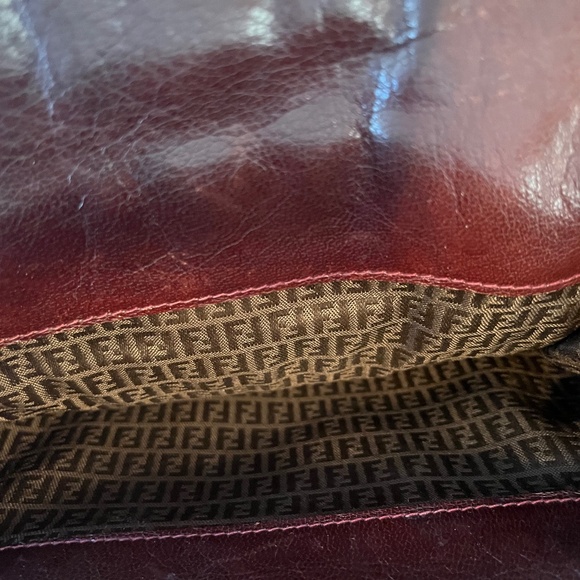 RARE Vintage FENDI ITALY intrecciato brown Leather Crossbody 60's shoulder bag - Picture 9 of 16